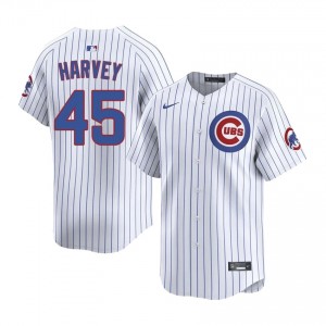 CHC Cubs Hunter Harvey #45 White Men Baseball Jersey | 2026 Season Gameday 1o7E8W83
