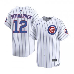 CHC Cubs Kyle Schwarber #12 White Men Baseball Jersey | 2026 Season Limited 6NU4Q793