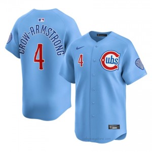 Pete Crow-Armstrong #4 Chicago Cubs Baseball Jersey | Limited Men Blue Embroidery Edition 5I02nY79
