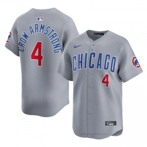 CHC Cubs Pete Crow-Armstrong #4 Gray Men Baseball Jersey | 2026 Season Premium E1Kgce83