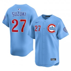 Premium Seiya Suzuki #27 Chicago Men Baseball Jersey | Blue Wrigleyville Pride Edition mp663823