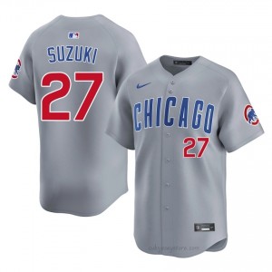 #27 Seiya Suzuki Gameday Men Baseball Jersey | Cubs Gray Fan Gear 3303Y438