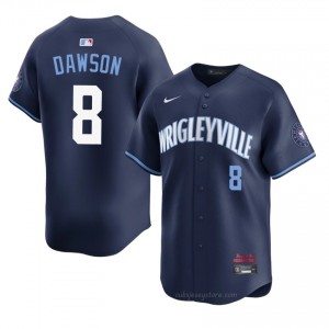 #8 Andre Dawson Official Men City Connect Baseball Jersey | Cubs Navy Fan Gear lq114351