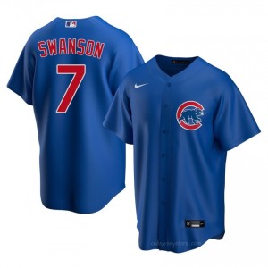 CHC Cubs Dansby Swanson #7 Royal Men Baseball Jersey | 2026 Season Official 65rOHR48