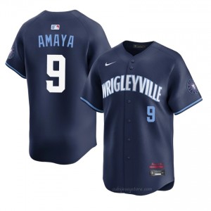 #9 Miguel Amaya Gameday Men City Connect Baseball Jersey | Cubs Navy Fan Gear 32yV1o60