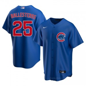 Moises Ballesteros #25 Chicago Cubs Baseball Jersey | Pro-Grade Men Royal Stitch Edition y4Y7nR97