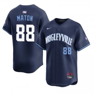 Phil Maton #88 Chicago Cubs City Connect Baseball Jersey | Official Men Navy Stitched Edition 0ERy1231
