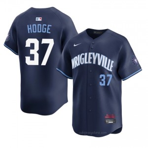 #37 Porter Hodge Replica Men City Connect Baseball Jersey | Cubs Navy Fan Gear 7Ayof615