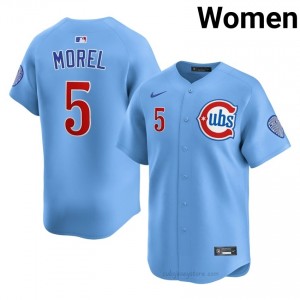 MLB Christopher Morel #5 Chicago Women Baseball Jersey | Blue Wrigleyville Pride Edition 7x743a55