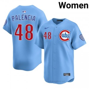 Game Daniel Palencia #48 Chicago Women Baseball Jersey | Blue Wrigleyville Pride Edition Oi5tS334
