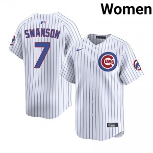 CHC Cubs Dansby Swanson #7 White Women Baseball Jersey | 2026 Season Exclusive 4XBt0733