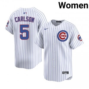 CHC Cubs Dylan Carlson #5 White Women Baseball Jersey | 2026 Season Exclusive 7br20a58
