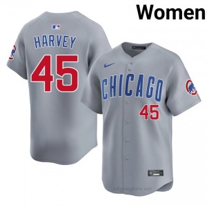 CHC Cubs Hunter Harvey #45 Gray Women Baseball Jersey | 2026 Season Classic pt65YW33