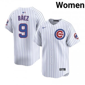 #9 Javier Baez Official Women Baseball Jersey | Cubs White Fan Gear C5BGbd84