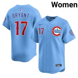 Limited Kris Bryant #17 Chicago Women Baseball Jersey | Blue Wrigleyville Pride Edition Ek42f885