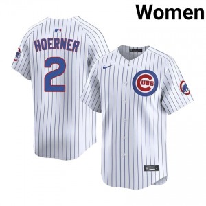 #2 Nico Hoerner Classic Women Baseball Jersey | Cubs White Fan Gear 76686167