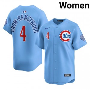 CHC Cubs Pete Crow-Armstrong #4 Blue Women Baseball Jersey | 2026 Season Gameday 83qm6639
