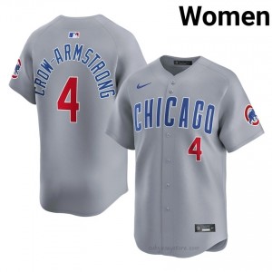 Official Pete Crow-Armstrong #4 Chicago Women Baseball Jersey | Gray Wrigleyville Pride Edition 1r5WE346