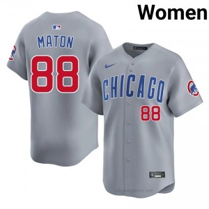 CHC Cubs Phil Maton #88 Gray Women Baseball Jersey | 2026 Season Game lQ188318