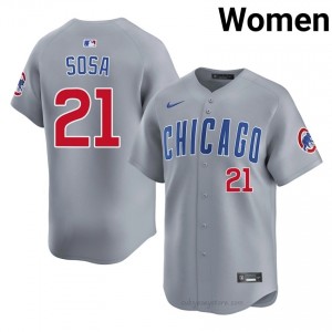 CHC Cubs Sammy Sosa #21 Gray Women Baseball Jersey | 2026 Season Limited UbFrU669