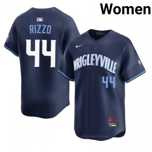 Anthony Rizzo #44 Chicago Cubs City Connect Baseball Jersey | Premium Women Navy Embroidery Edition 10c72r44