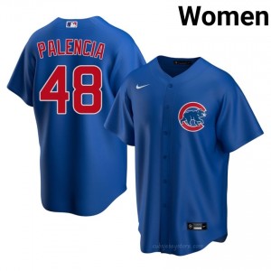 CHC Cubs Daniel Palencia #48 Royal Women Baseball Jersey | 2026 Season Official AI150D58