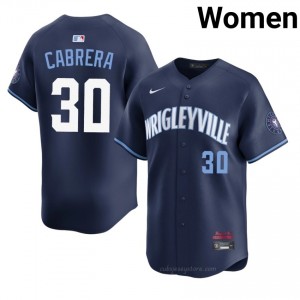 Classic Edward Cabrera #30 Chicago City Connect Women Baseball Jersey | Navy Wrigleyville Pride Edition K780w619