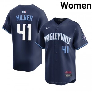 Hoby Milner #41 Chicago Cubs City Connect Baseball Jersey | Limited Women Navy Embroidery Edition 151N2769