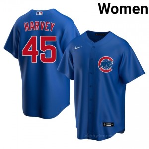 #45 Hunter Harvey Limited Women Baseball Jersey | Cubs Royal Fan Gear 51045849