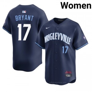 #17 Kris Bryant Replica Women City Connect Baseball Jersey | Cubs Navy Fan Gear f6qA1c17