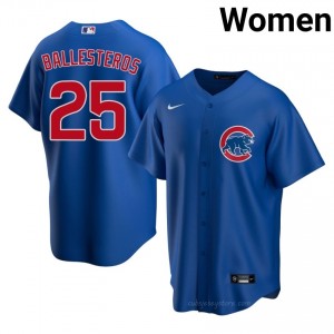 CHC Cubs Moises Ballesteros #25 Royal Women Baseball Jersey | 2026 Season Replica 361afy41