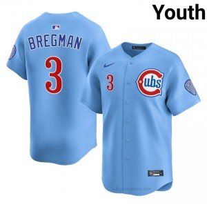 Alex Bregman #3 Chicago Cubs Baseball Jersey | Premium Youth Blue Stitched Edition 67f6E763