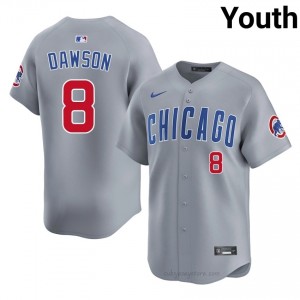CHC Cubs Andre Dawson #8 Gray Youth Baseball Jersey | 2026 Season Premium IM1Yuv27