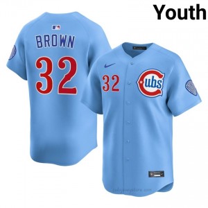 #32 Ben Brown Classic Youth Baseball Jersey | Cubs Blue Fan Gear 1H70BV83