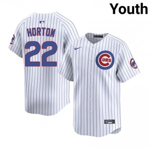 CHC Cubs Cade Horton #22 White Youth Baseball Jersey | 2026 Season Replica 224I7X42