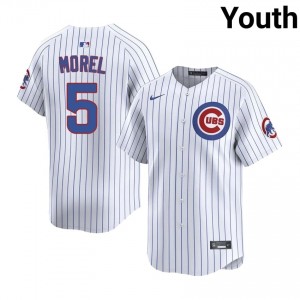 CHC Cubs Christopher Morel #5 White Youth Baseball Jersey | 2026 Season Pro-Grade JXN22230