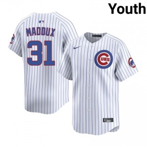MLB Greg Maddux #31 Chicago Youth Baseball Jersey | White Wrigleyville Pride Edition ertw3214