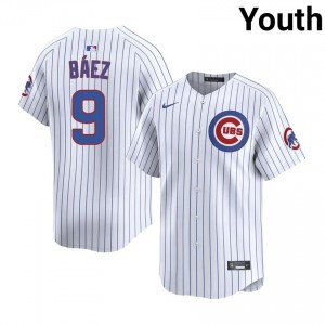Javier Baez #9 Chicago Cubs Baseball Jersey | Pro-Grade Youth White Stitch Edition Y228e366