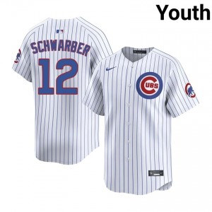 #12 Kyle Schwarber Authentic Youth Baseball Jersey | Cubs White Fan Gear j3268O43