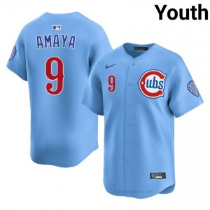 Miguel Amaya #9 Chicago Cubs Baseball Jersey | Game Youth Blue Stitched Edition h2COjU88