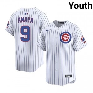 Replica Miguel Amaya #9 Chicago Youth Baseball Jersey | White Wrigleyville Pride Edition m008Fg36