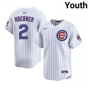 Nico Hoerner #2 Chicago Cubs Baseball Jersey | Game Youth White Stitch Edition 73811C98