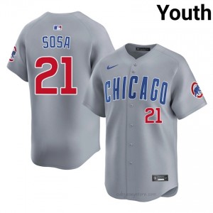 Gameday Sammy Sosa #21 Chicago Youth Baseball Jersey | Gray Wrigleyville Pride Edition 5d7e7B96