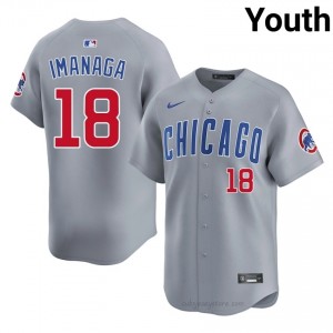 #18 Shota Imanaga MLB Youth Baseball Jersey | Cubs Gray Fan Gear WS0O4N18