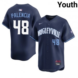 Daniel Palencia #48 Chicago Cubs City Connect Baseball Jersey | Classic Youth Navy Stitch Edition 8YmB3S15