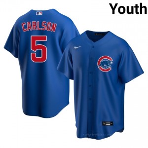 #5 Dylan Carlson Replica Youth Baseball Jersey | Cubs Royal Fan Gear cON23494