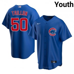 #50 Jameson Taillon Premium Youth Baseball Jersey | Cubs Royal Fan Gear 08e3nH60
