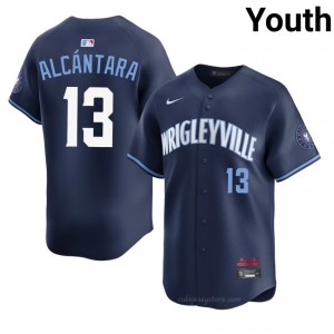 Kevin Alcantara #13 Chicago Cubs City Connect Baseball Jersey | Pro-Grade Youth Navy Stitch Edition q43h5N18