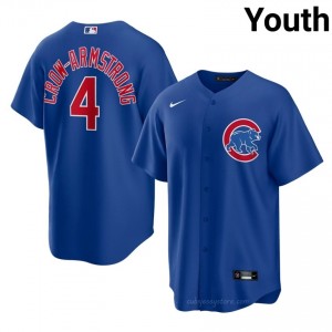 CHC Cubs Pete Crow-Armstrong #4 Royal Youth Baseball Jersey | 2026 Season Classic d5a5I892