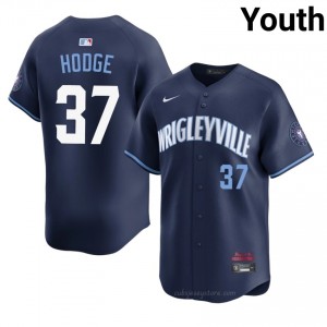 CHC Cubs Porter Hodge #37 Navy Youth City Connect Baseball Jersey | 2026 Season Limited 3bt13V75